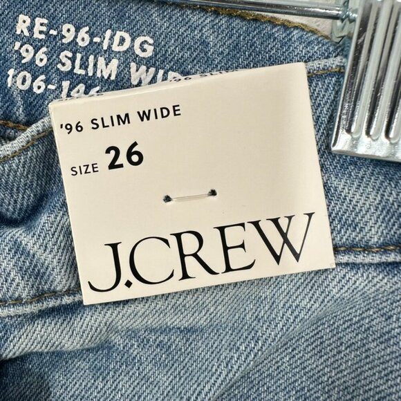 J. Crew Women's Size 26 1996 Slim Wide Leg‎ Medium Wash NWT Classic - Picture 5 of 14